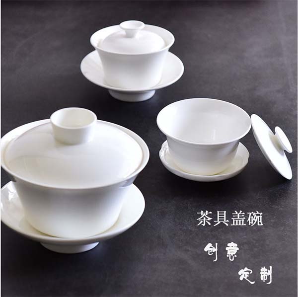 骨瓷盖碗三件套 骨瓷茶碗茶壶茶杯茶具定制