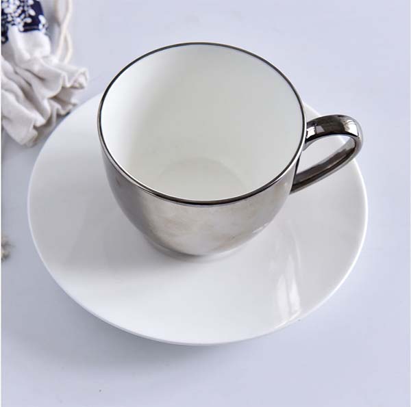 定制纯色骨瓷咖啡杯碟